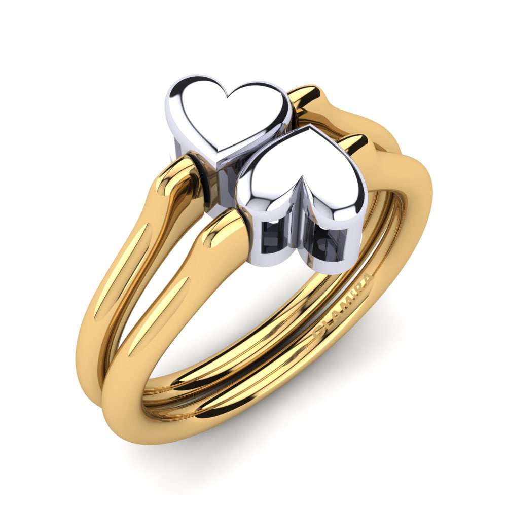 14ct Yellow & White Gold Diamond Ring Abequa