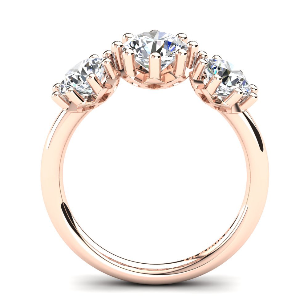 Zafiro blanco Anillo de compromiso Alma