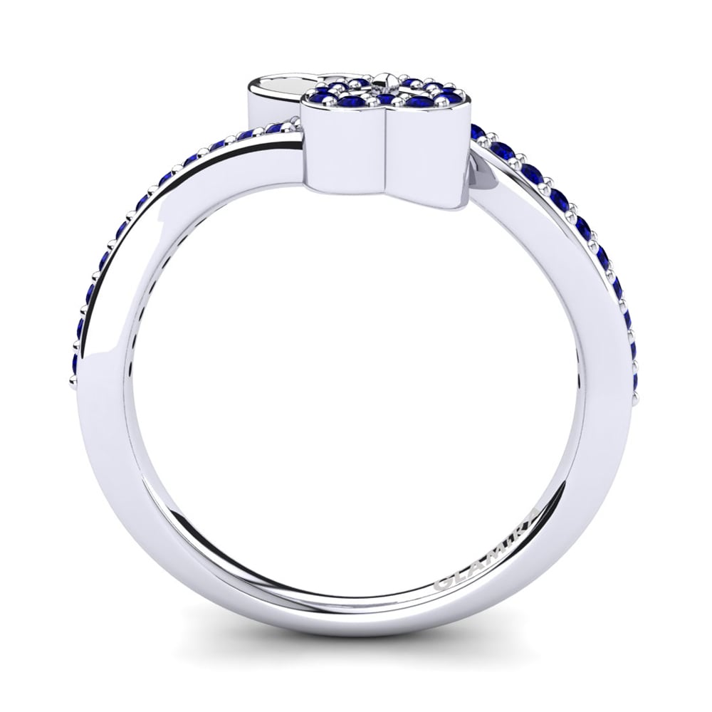 950 Palladium Sapphire Ring Annarasa
