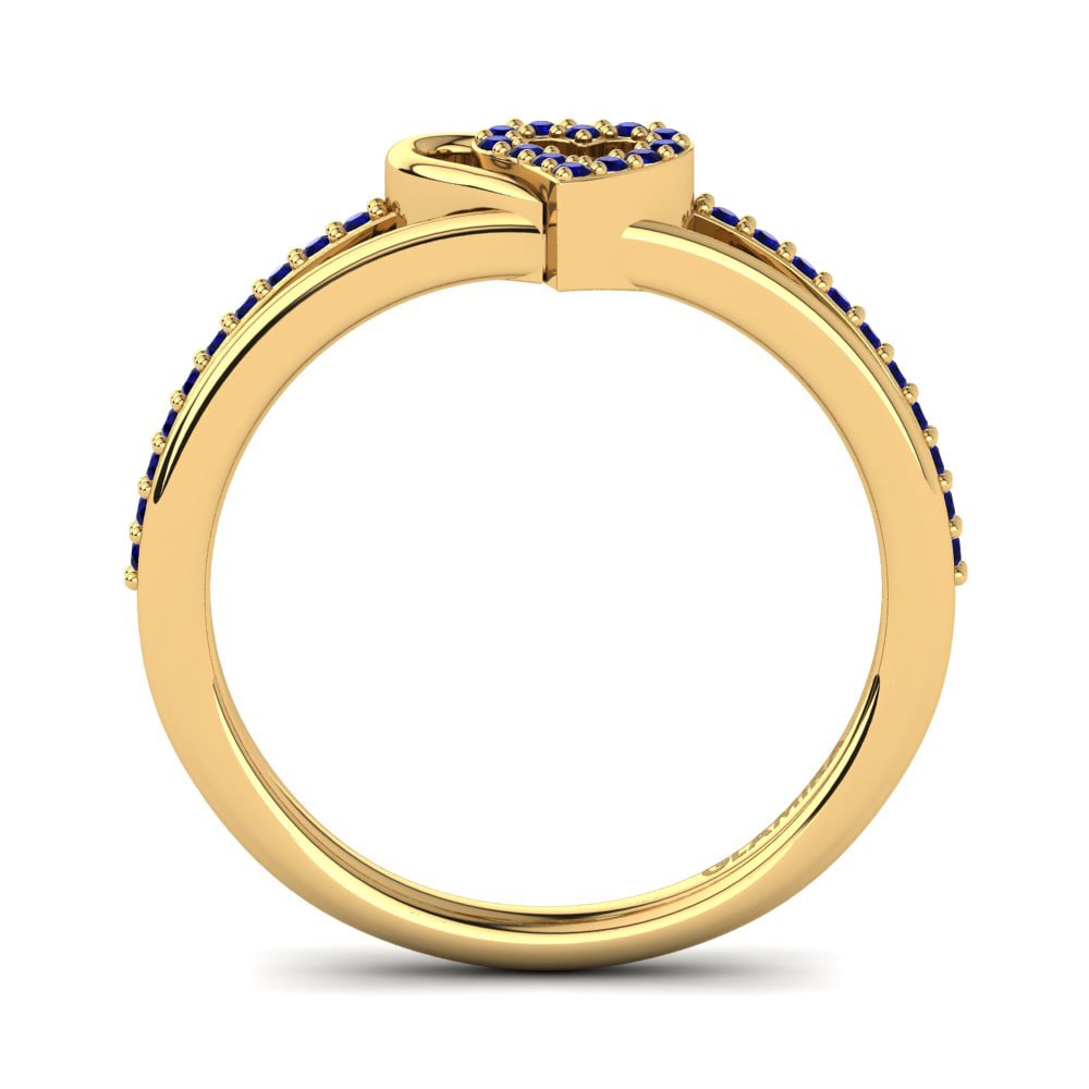 Circonita Azul Oscuro Anillo Annette