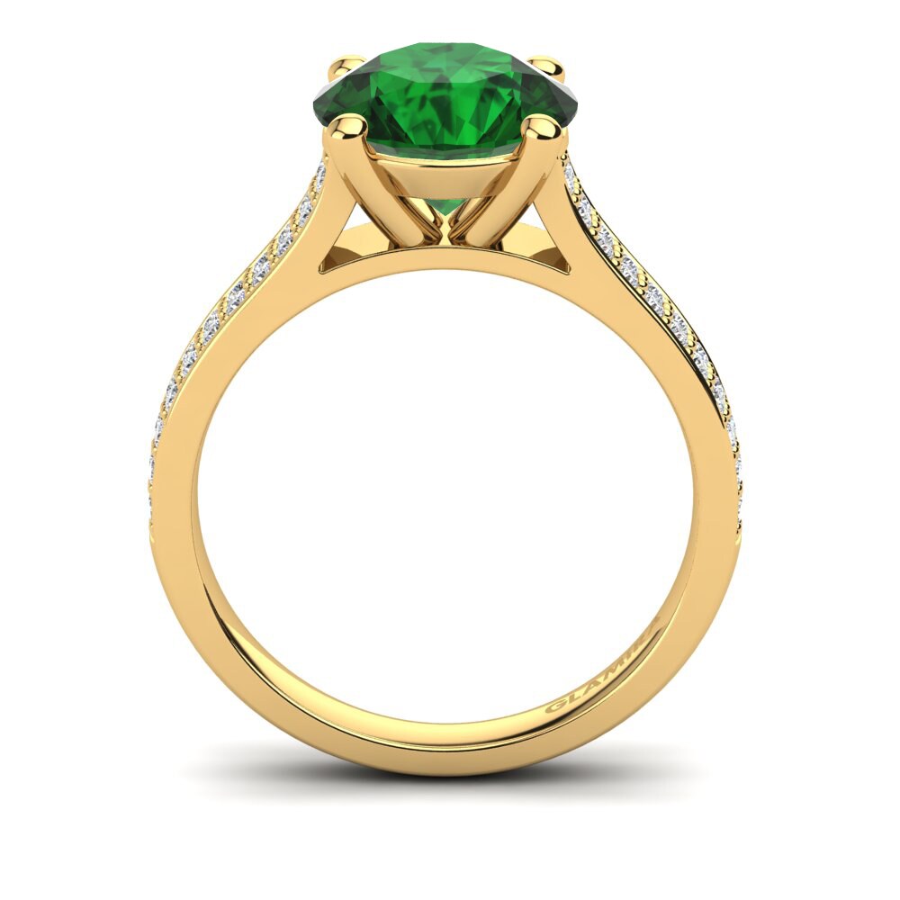 Green Zirconia Engagement Ring Arella 3.0 crt