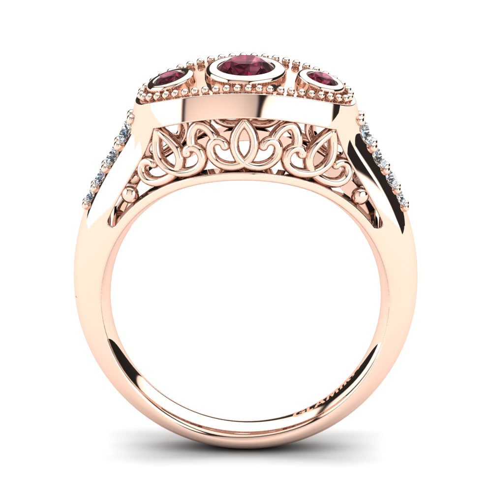 Granate Anillo de compromiso Aretas