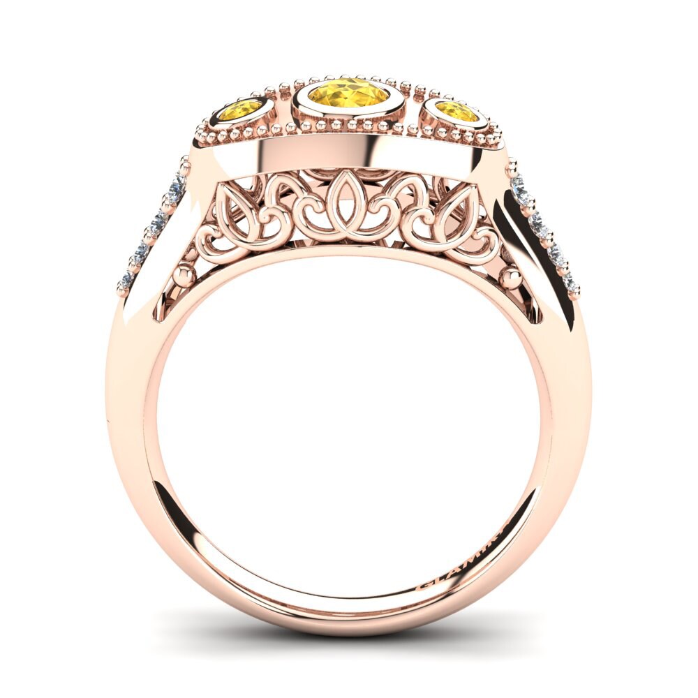Yellow Sapphire Engagement Ring Aretas