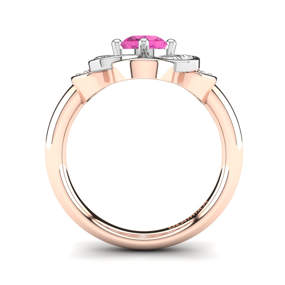 Turmalina rosa Anillo Aubina