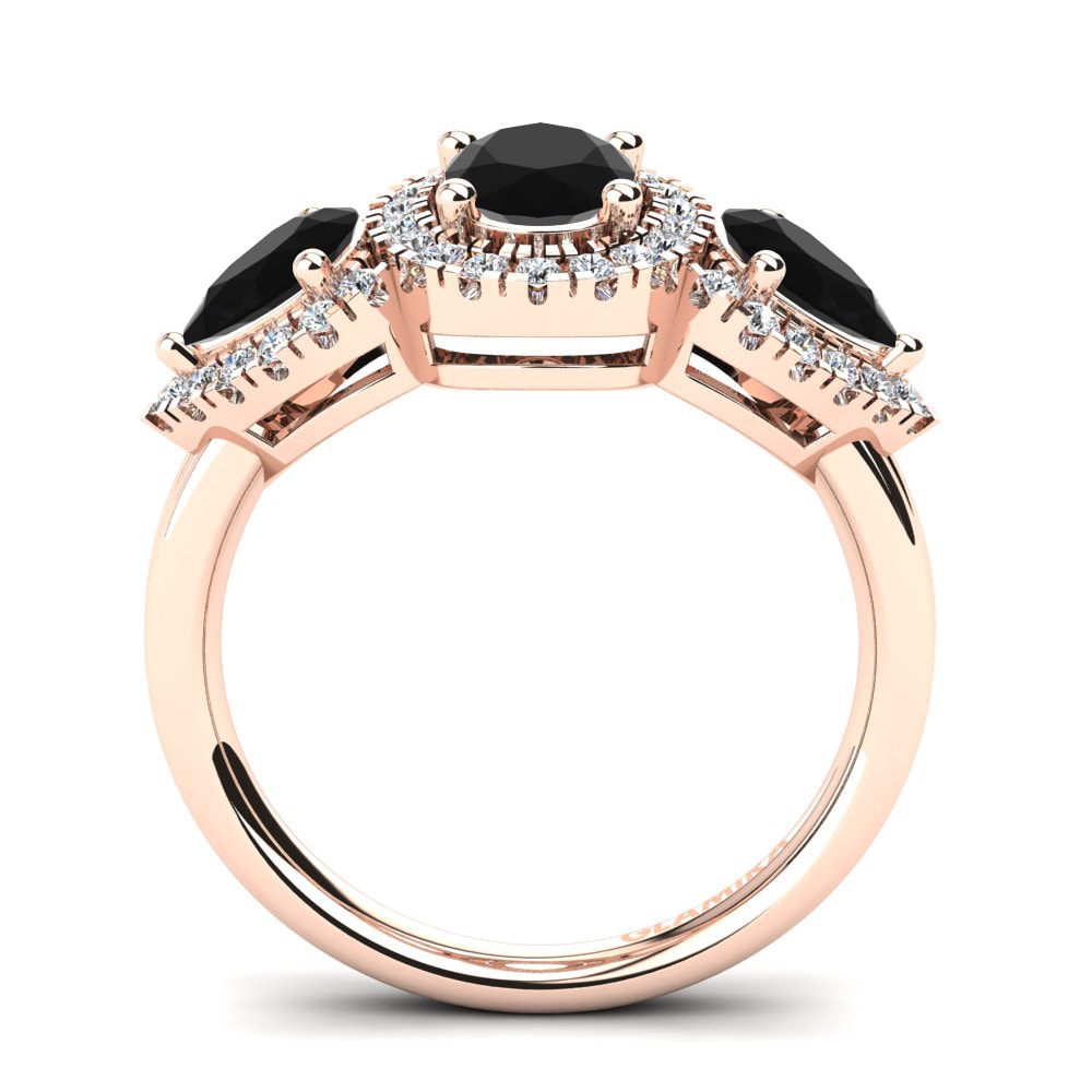 Black Onyx Engagement Ring Azure