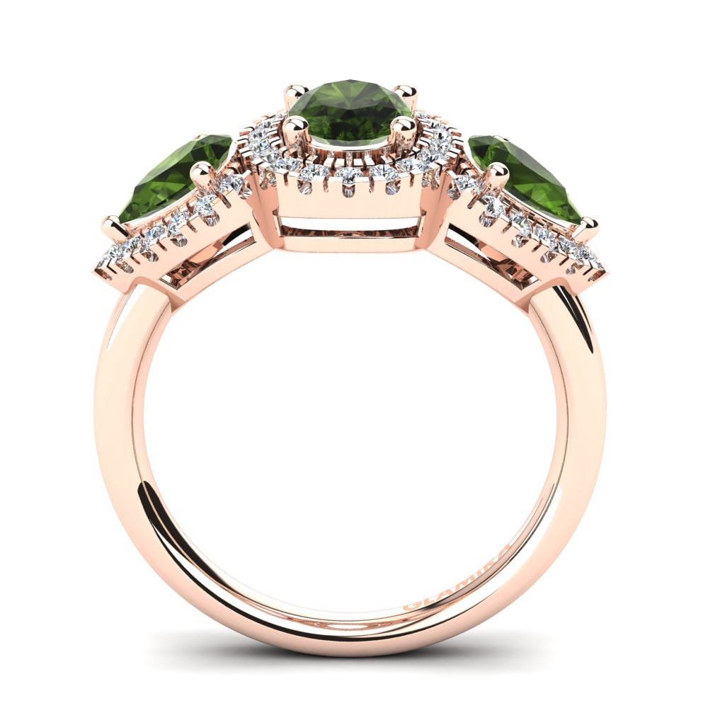 Green Tourmaline Engagement Ring Azure