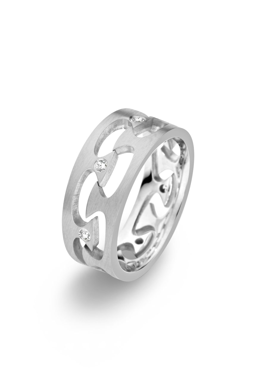 9k White Gold Women's Wedding Ring Charming Dream