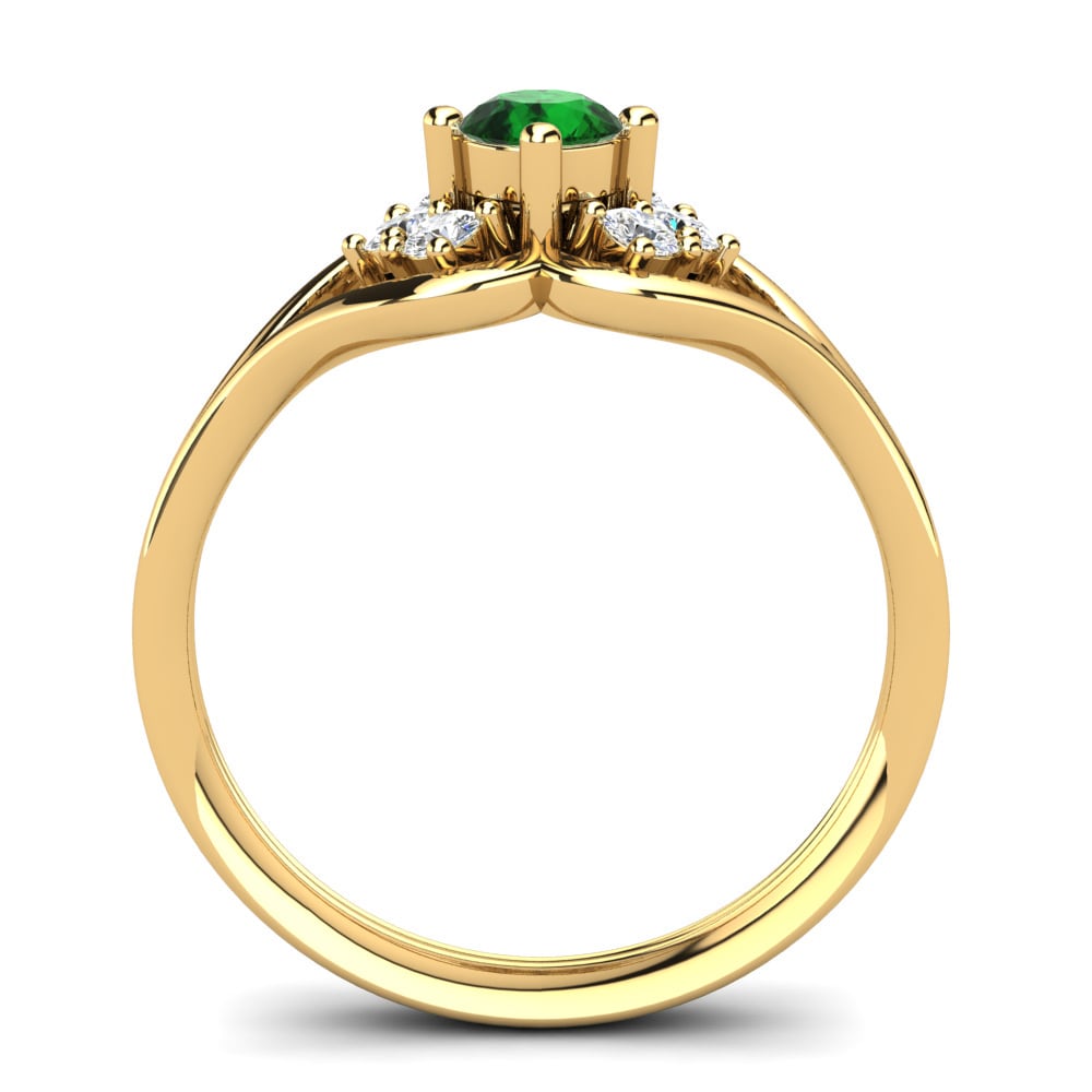 Circonita Verde Anillo Bernelle