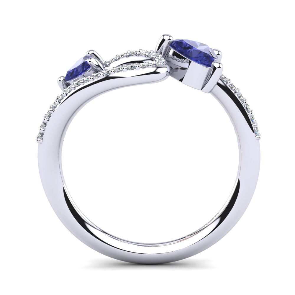 950 Palladium Tanzanite Ring Bojana