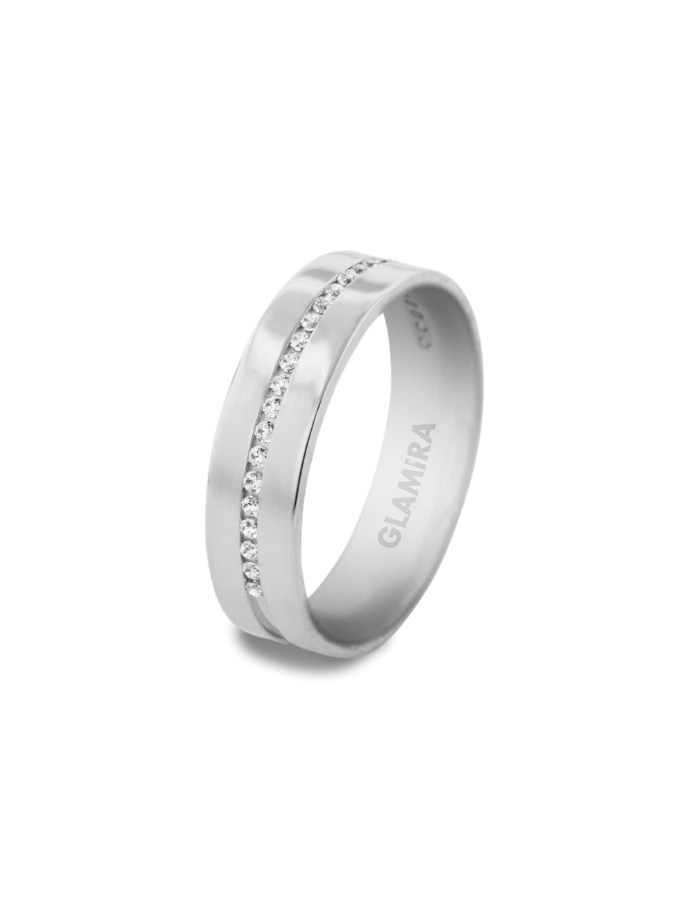 9ct White Gold Zirconia Women's Wedding Ring Heavenly Glitter