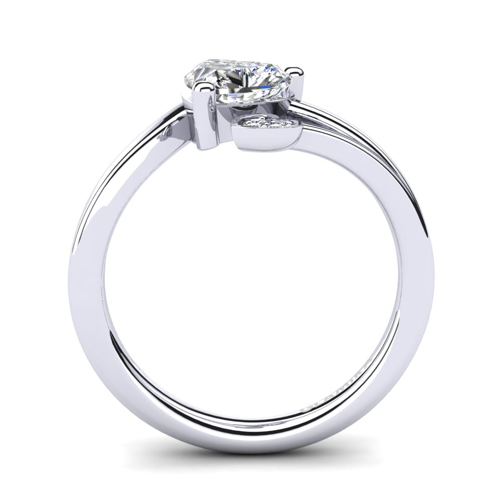 Corazón Moissanita Anillo Clematis
