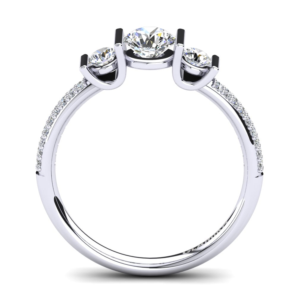 Zafiro blanco Anillo de compromiso Cotta