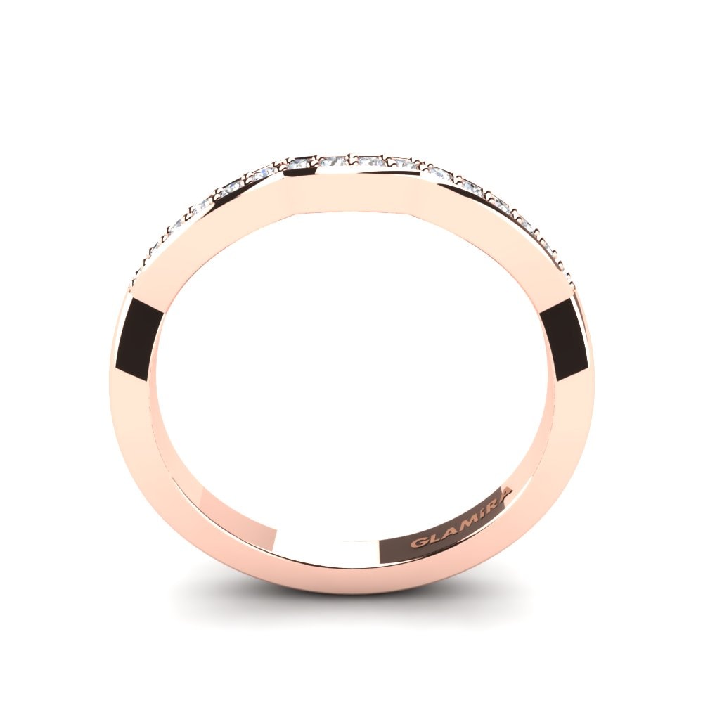 14K Rood Goud Zirkoon Bruids Set Puffin Ringen B