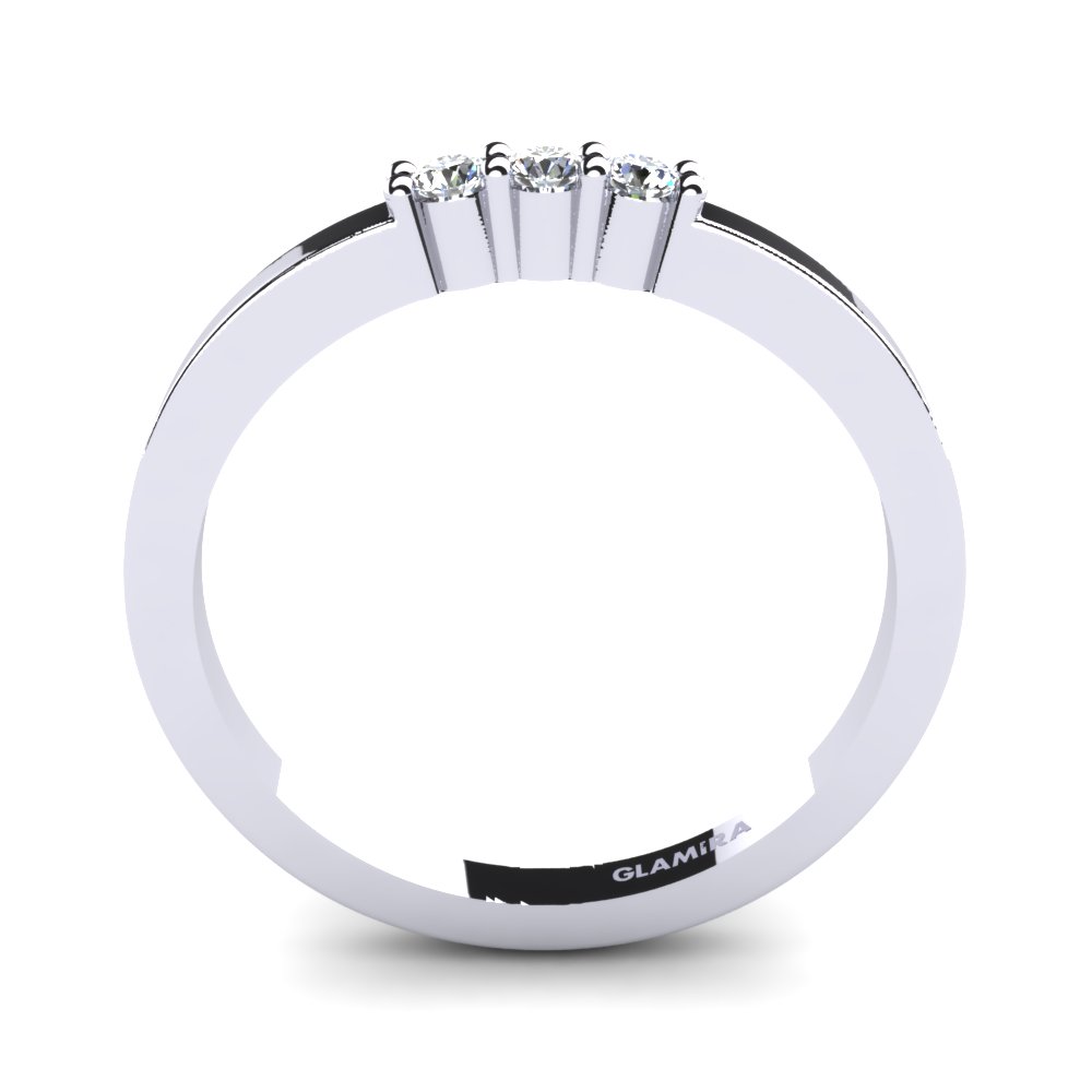 Zafiro blanco Set de Anillos Perfect Match Anillo A