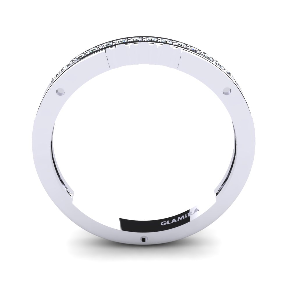 950 Palladium White sapphire Bridal Set Perfect Match Ring B