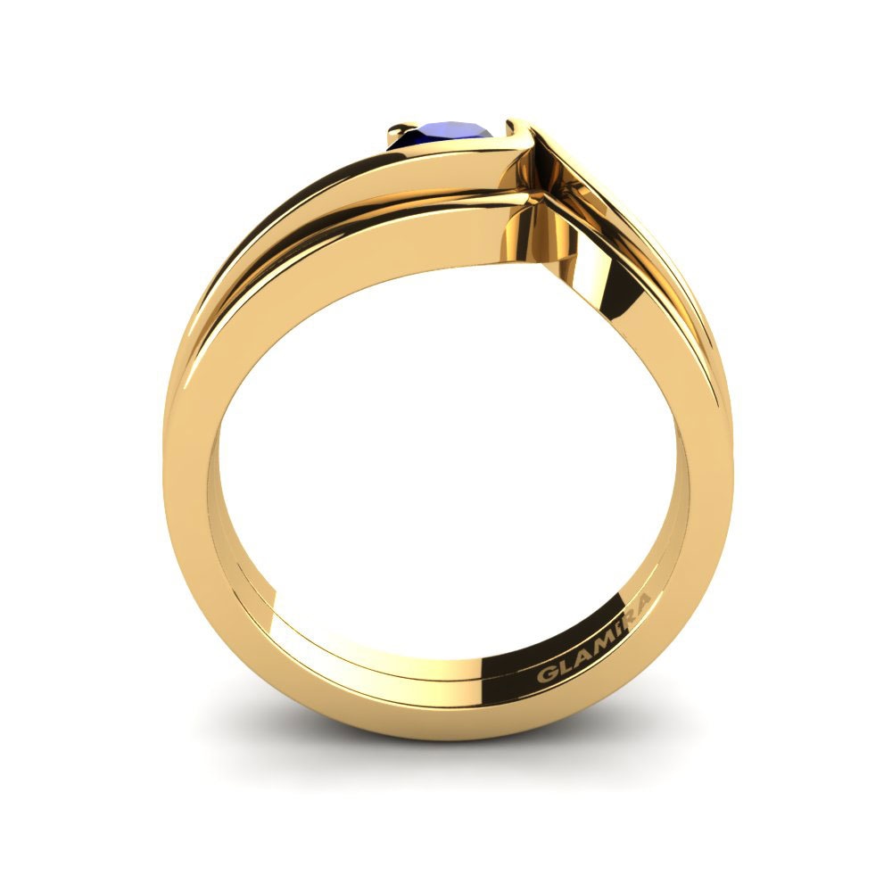 Donker Blauwe Zirkoon Verlovingsring Lindsey 0.5 crt