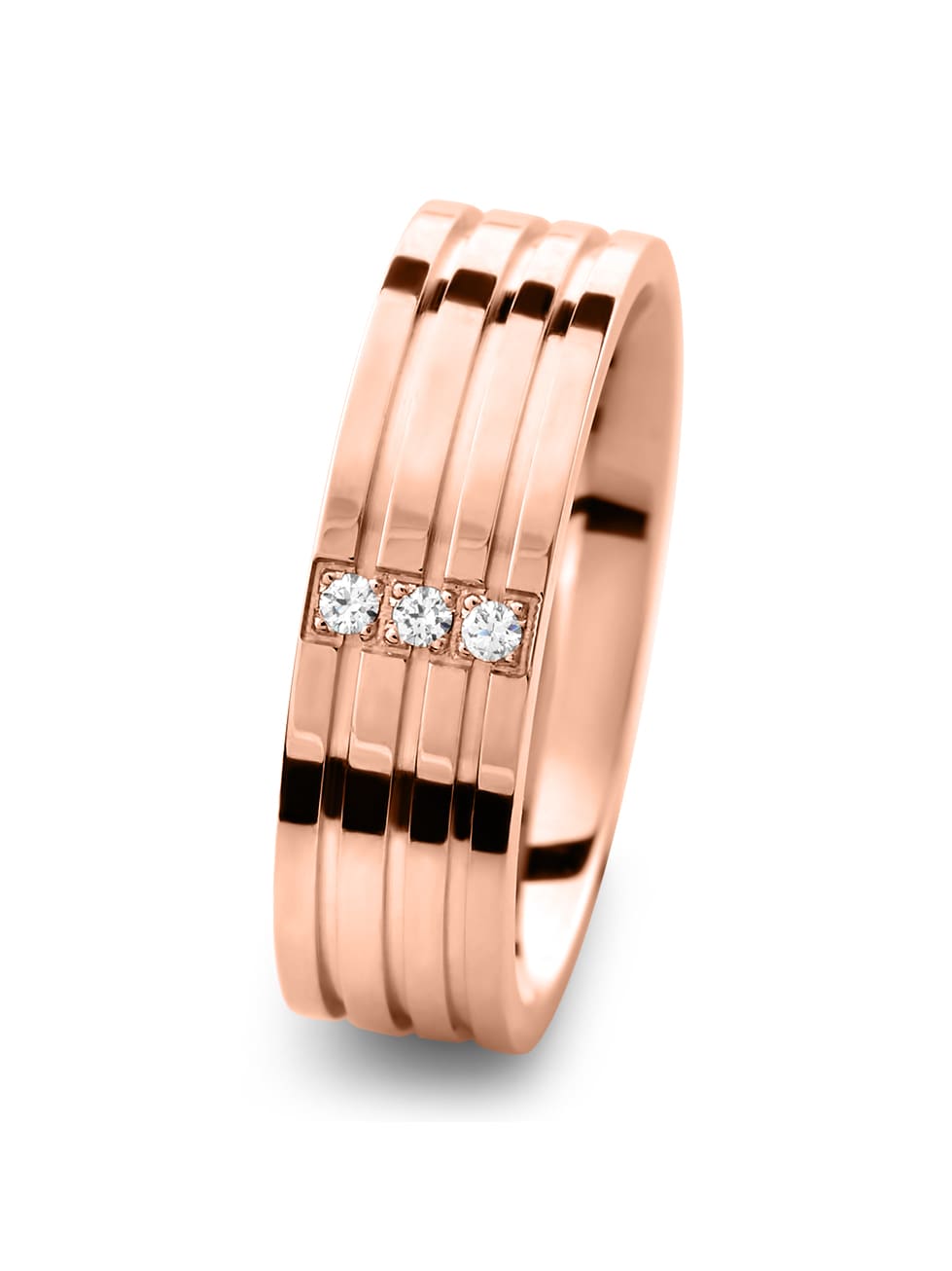 18k Rose Gold Women's Wedding Ring Immortal Glitter Basic