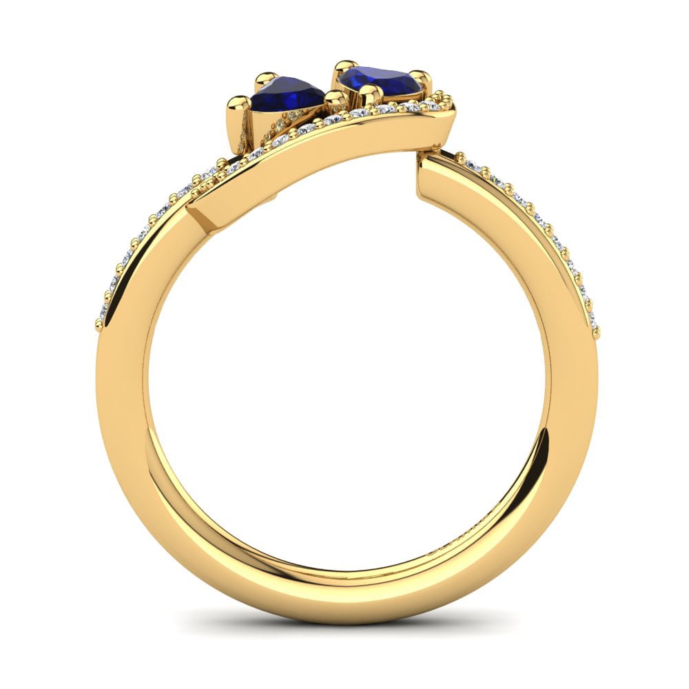 Dark Blue Zirconia Ring Despoina