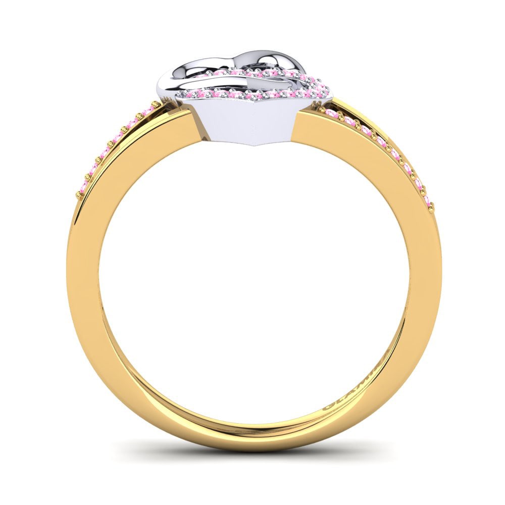 18ct Yellow & White Gold Pink Tourmaline Ring Dylis