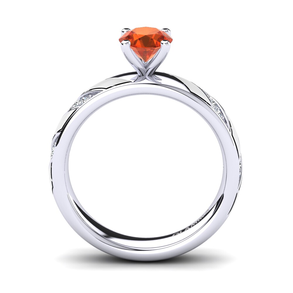 Fire-Opal Engagement Ring Gioconda