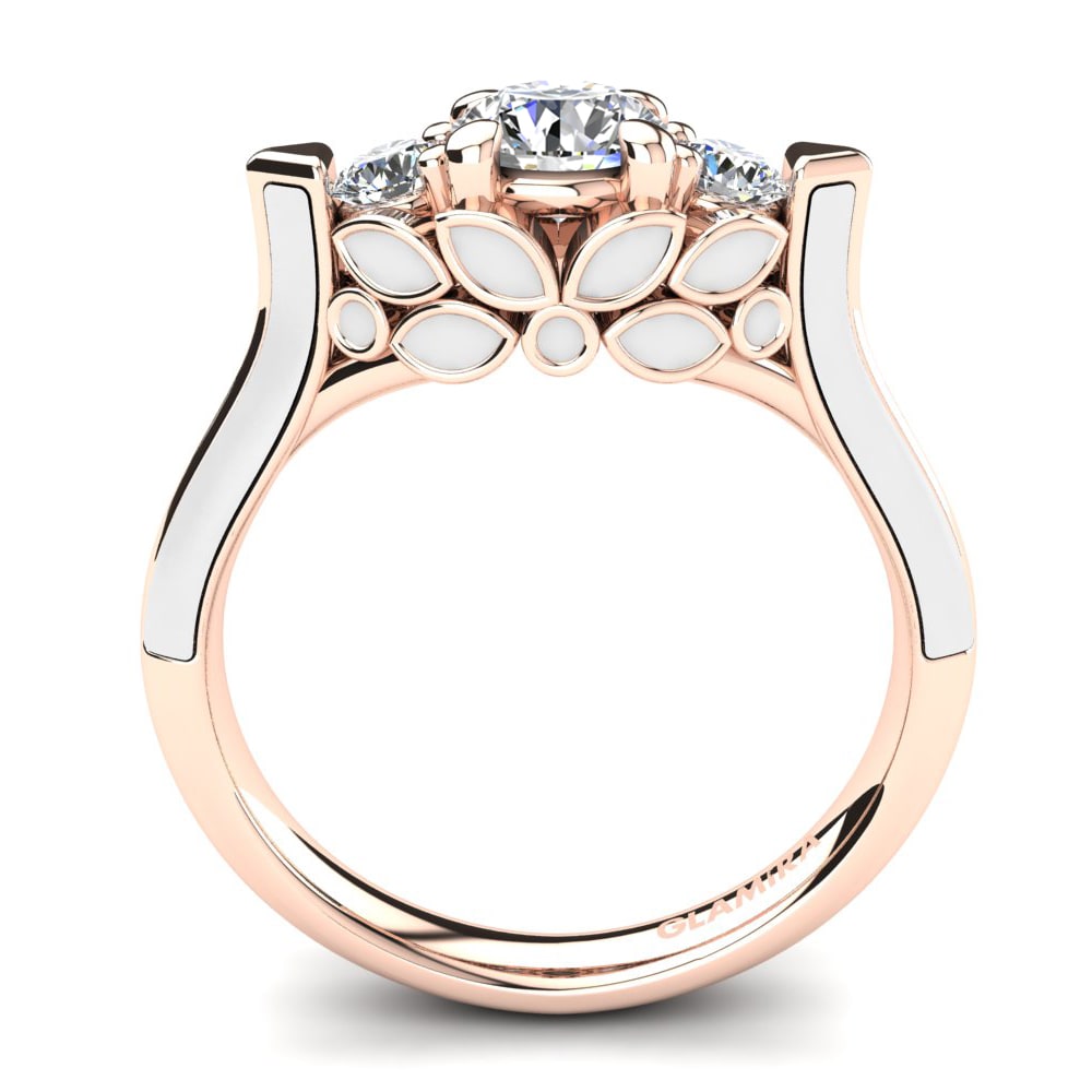 14ct Rose Gold Engagement Ring Guendalina