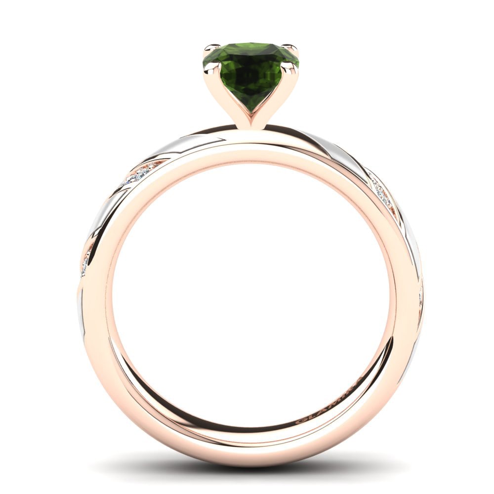 Green Tourmaline Engagement Ring Lavinia