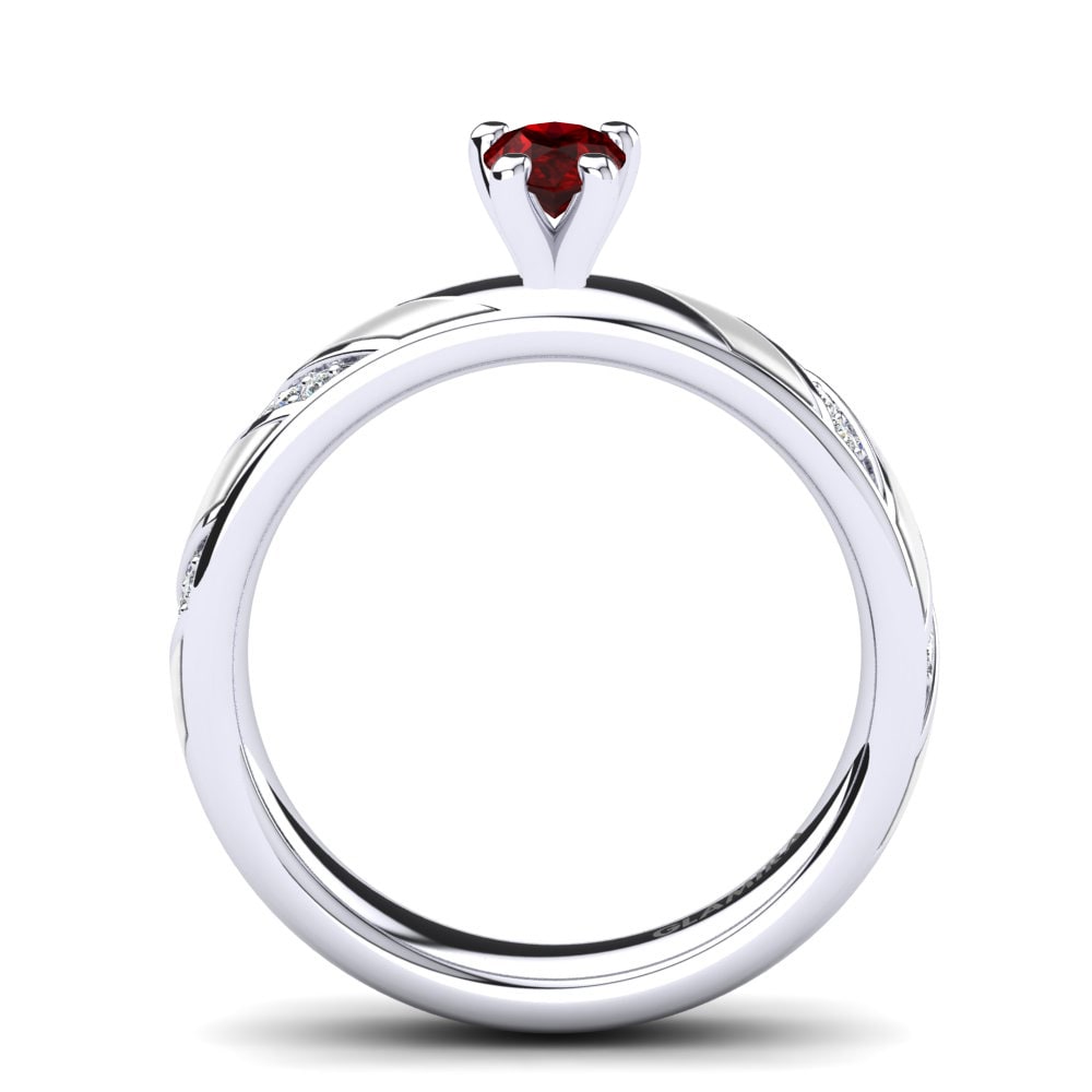 Red Zirconia Engagement Ring Lucilla