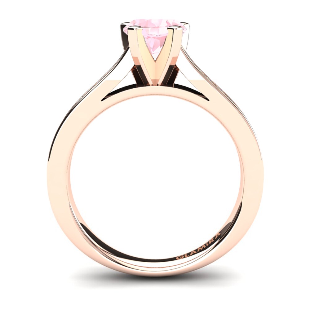 Rose Quartz Engagement Ring Egista