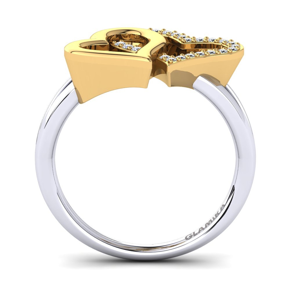 14ct Yellow & White Gold Diamond Ring Eliya