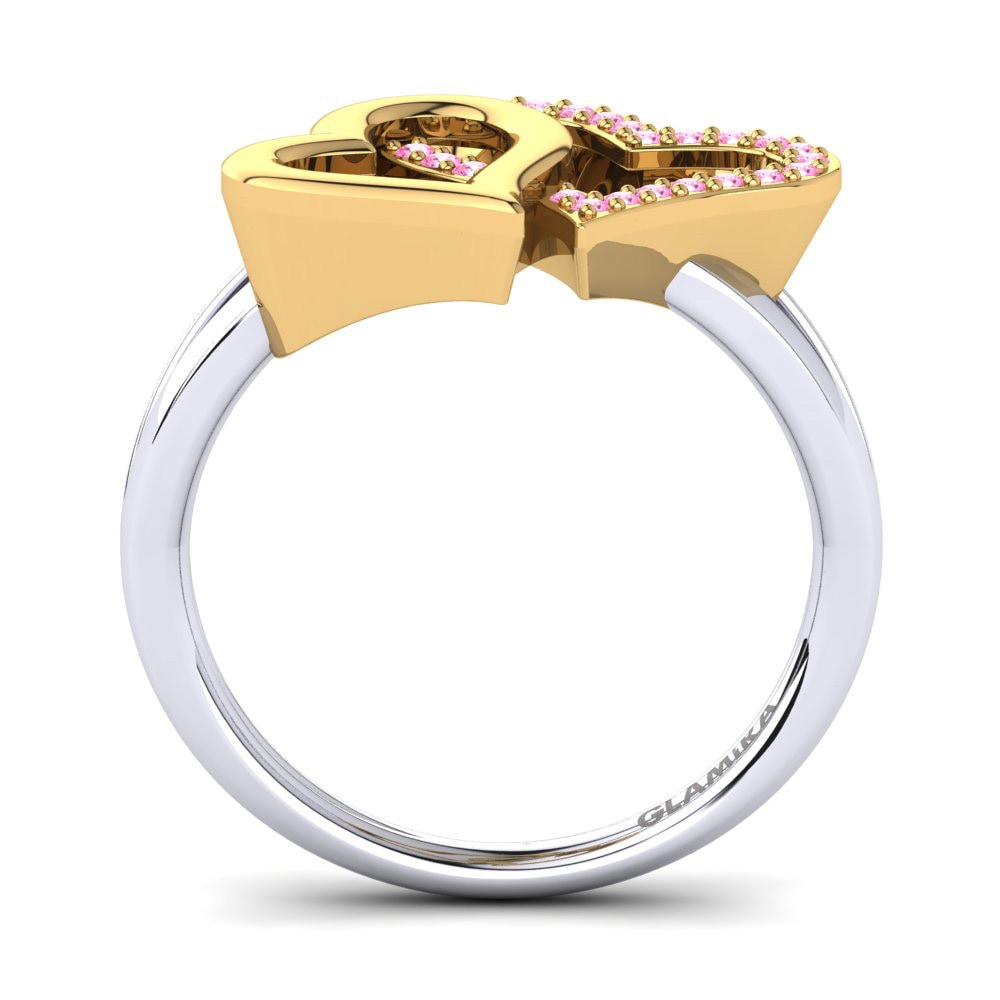 18ct Yellow & White Gold Pink Tourmaline Ring Eliya
