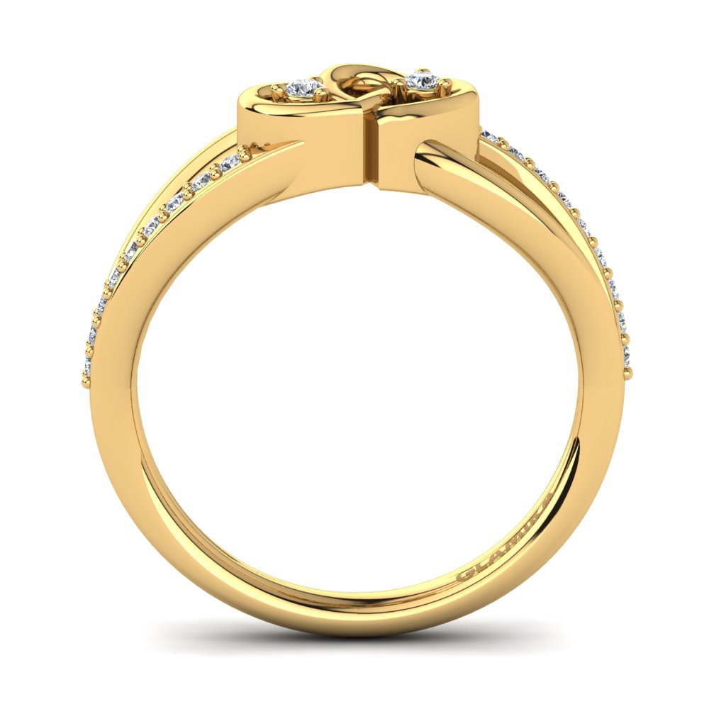 9k Oro Amarillo Anillo Ellamay