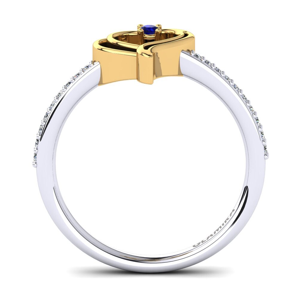 18ct White & Yellow Gold Sapphire Ring Ellane