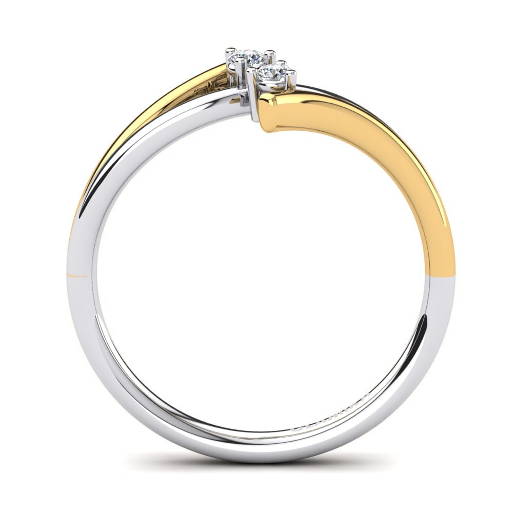9k White & Yellow Gold Ring Estrella