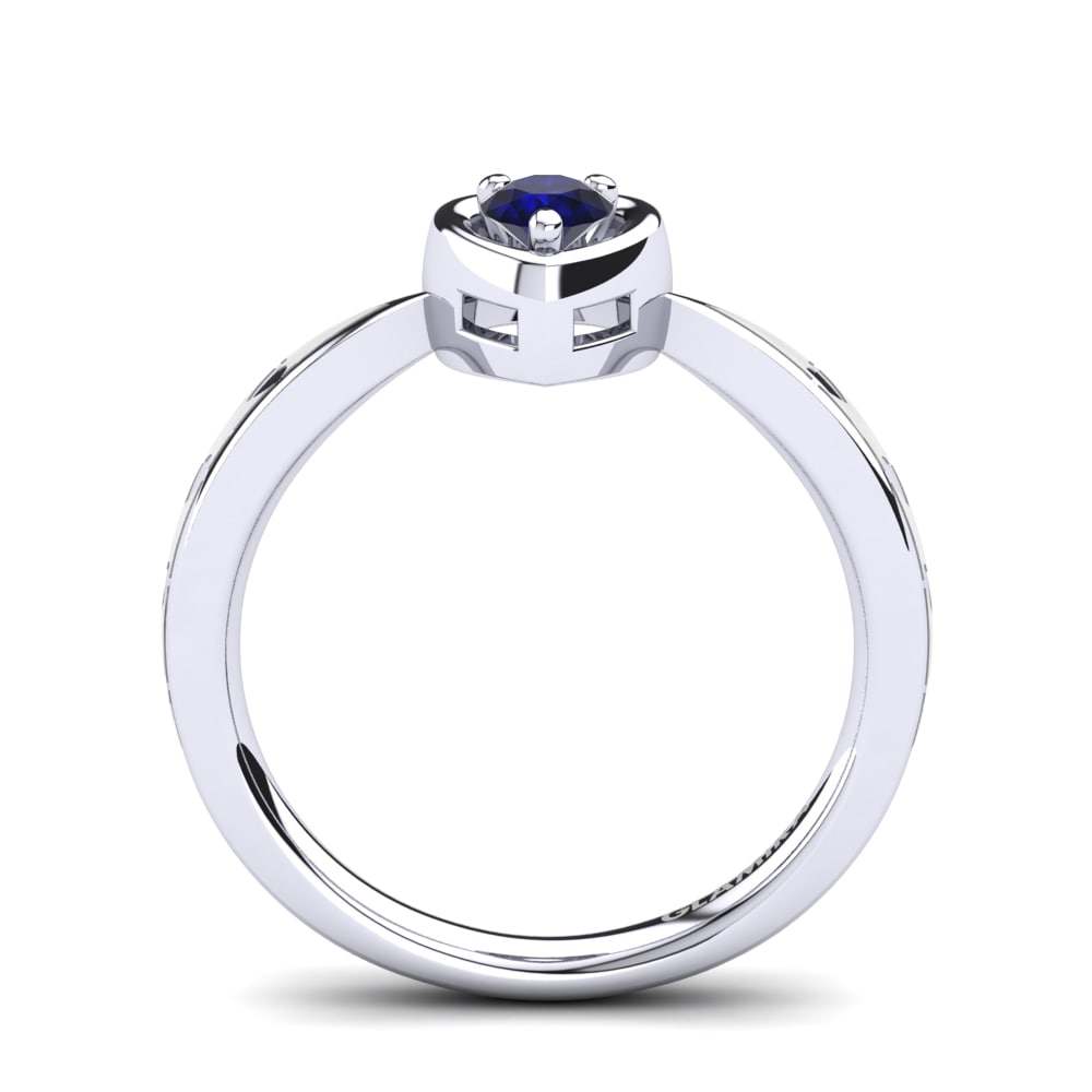 950 Palladium Sapphire Ring Eugenia