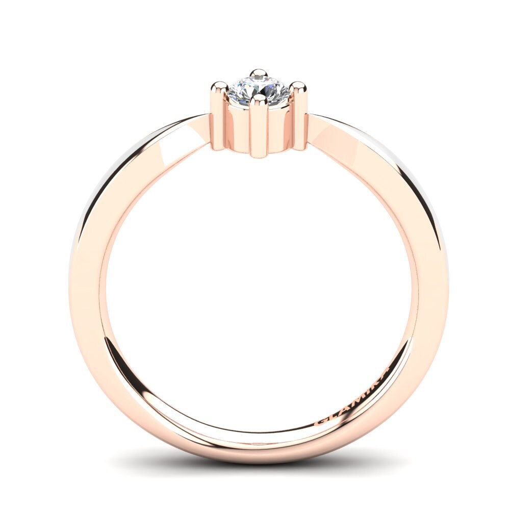 14ct Rose Gold Engagement Ring Eusebia