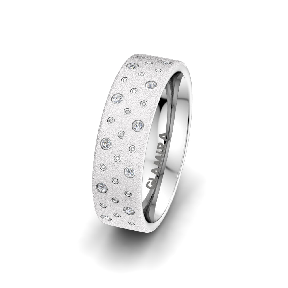 Lab Grown Diamond Women's Wedding Ring Happiness Drops 6 mm