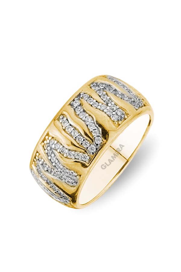 18k Yellow Gold Women's Wedding Ring Fantastic Ribbon