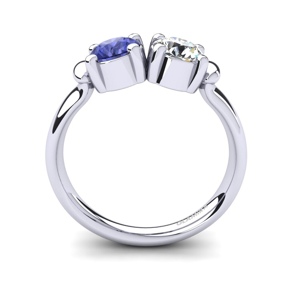 950 Palladium Tanzanite Ring Frolinde
