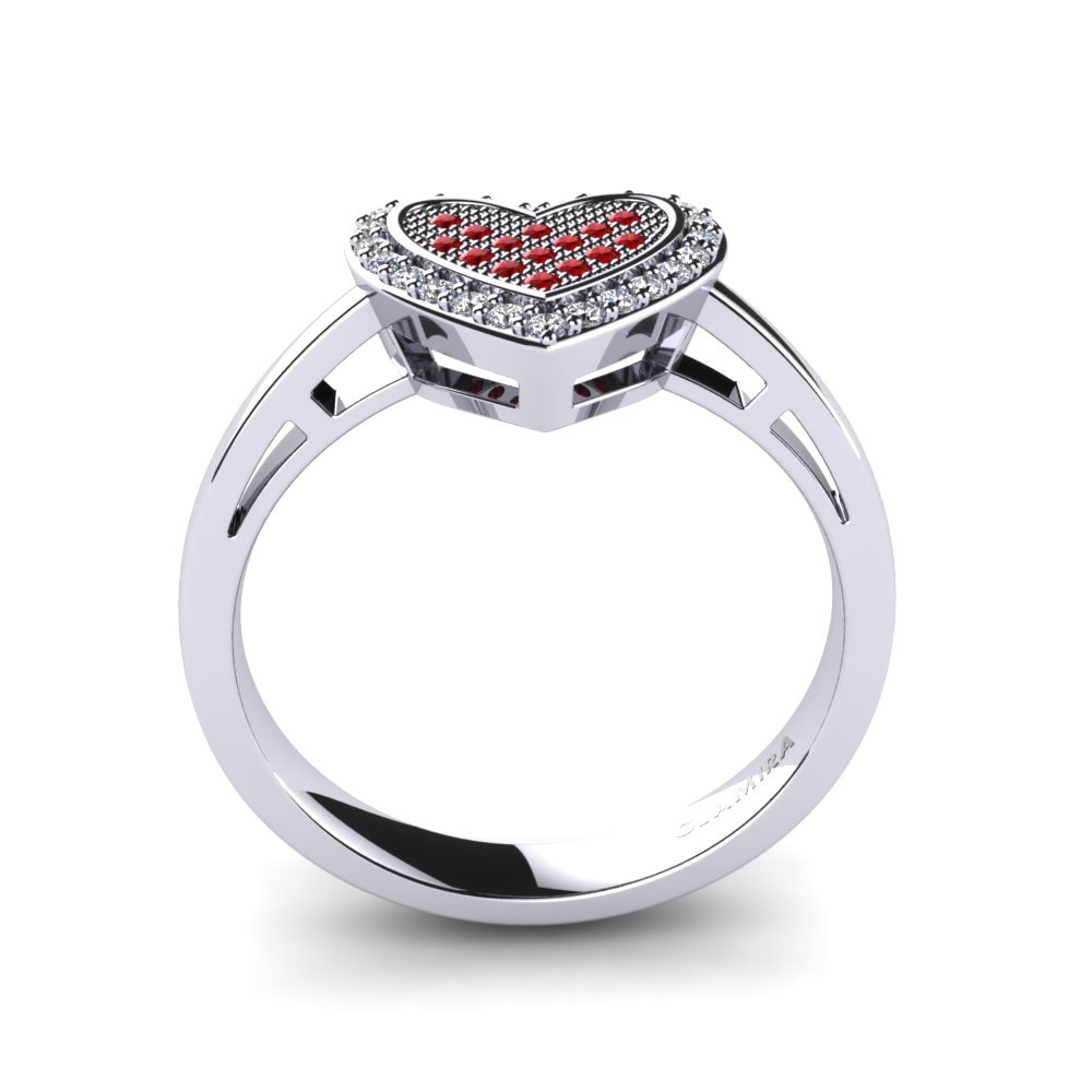 950 Palladium Ruby Ring Sophia