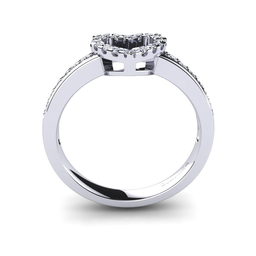 950 Palladium White sapphire Ring Mia
