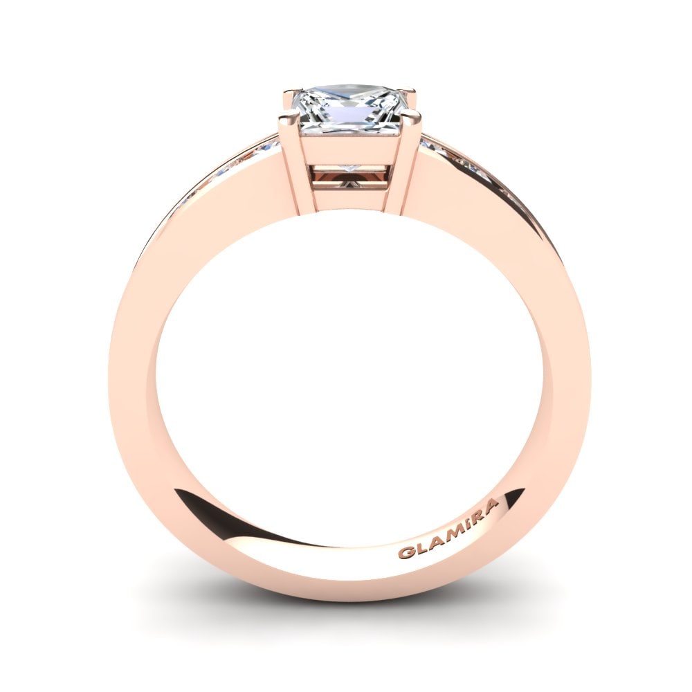 Rotgold 750 Prinzess Verlobungsringe Kate