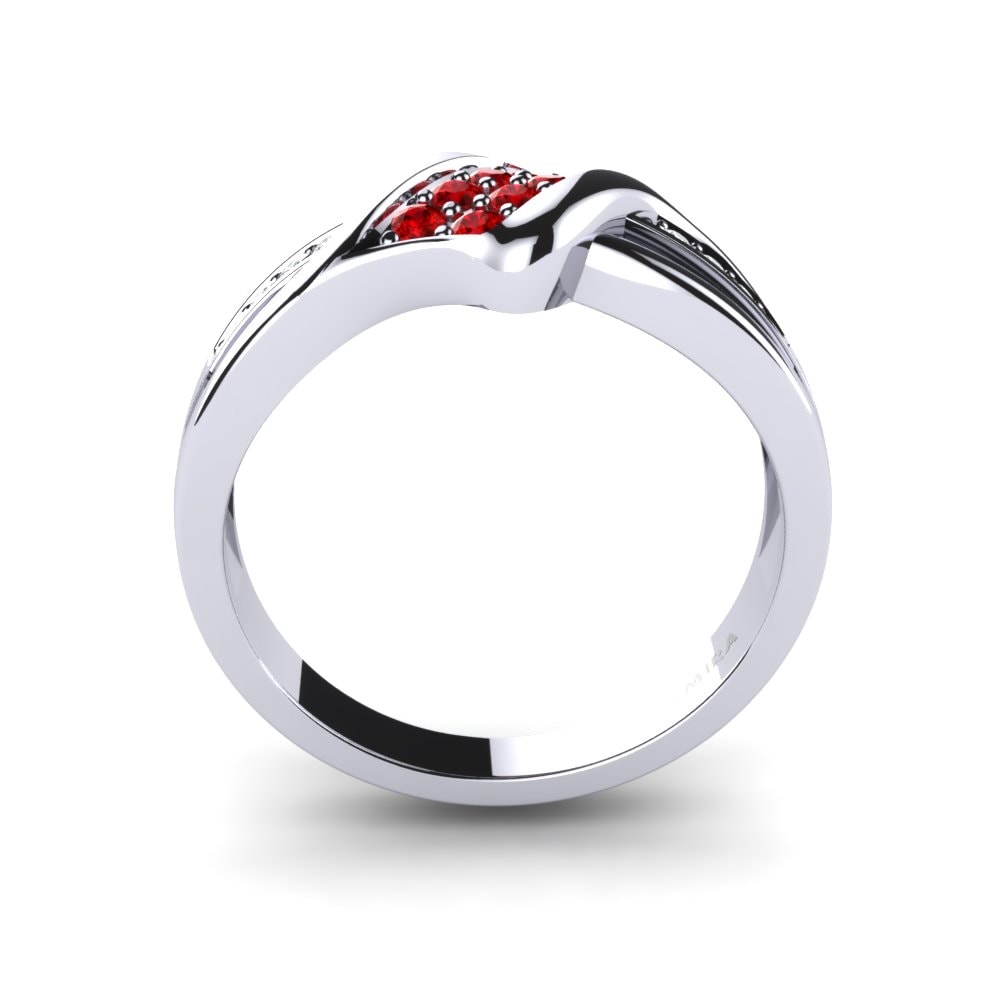 950 Palladium Ruby Ring Vivien