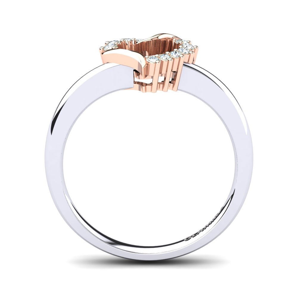 Weiß & Rotgold 375 Ringe Ara