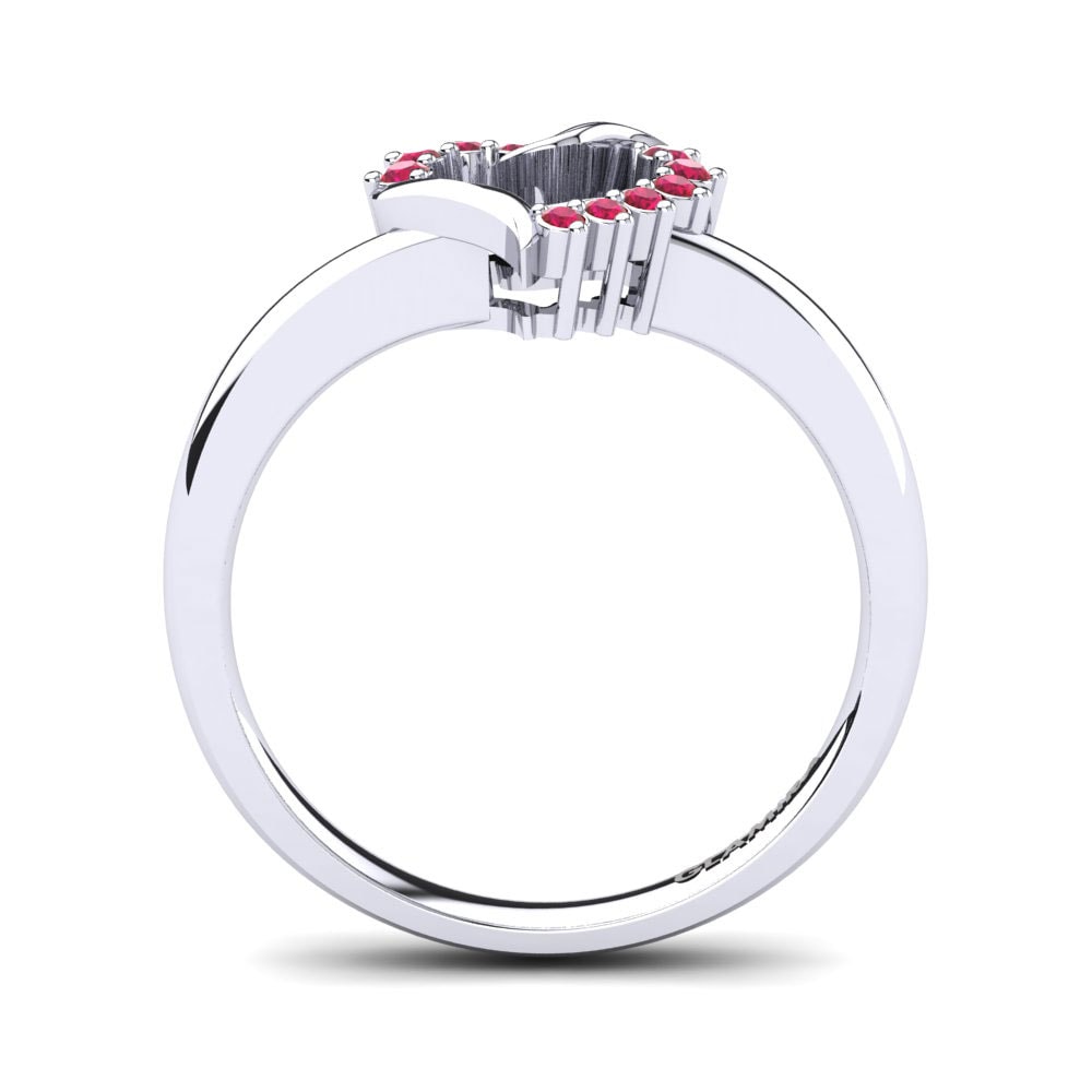 950 Palladium Ruby Ring Ara