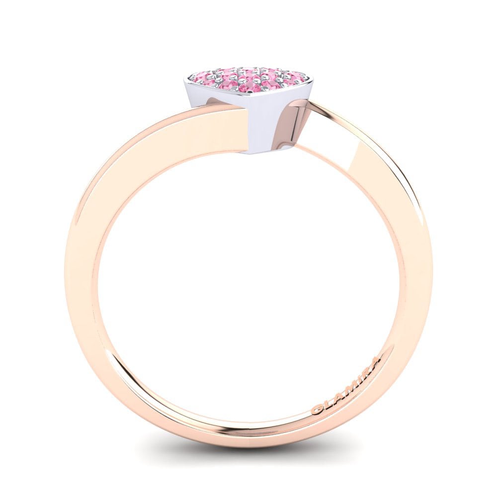 18ct Rose & White Gold Pink Tourmaline Ring Zoe