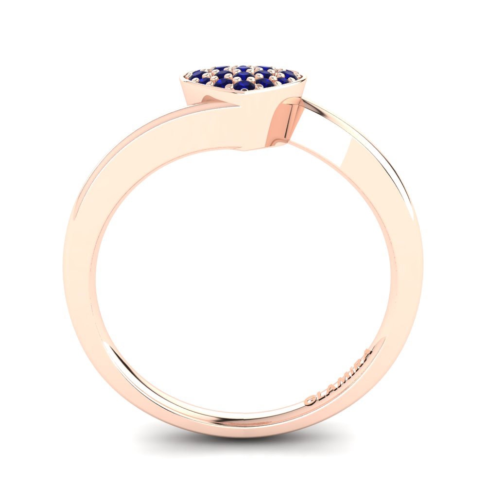 14ct Rose Gold Sapphire Ring Zoe