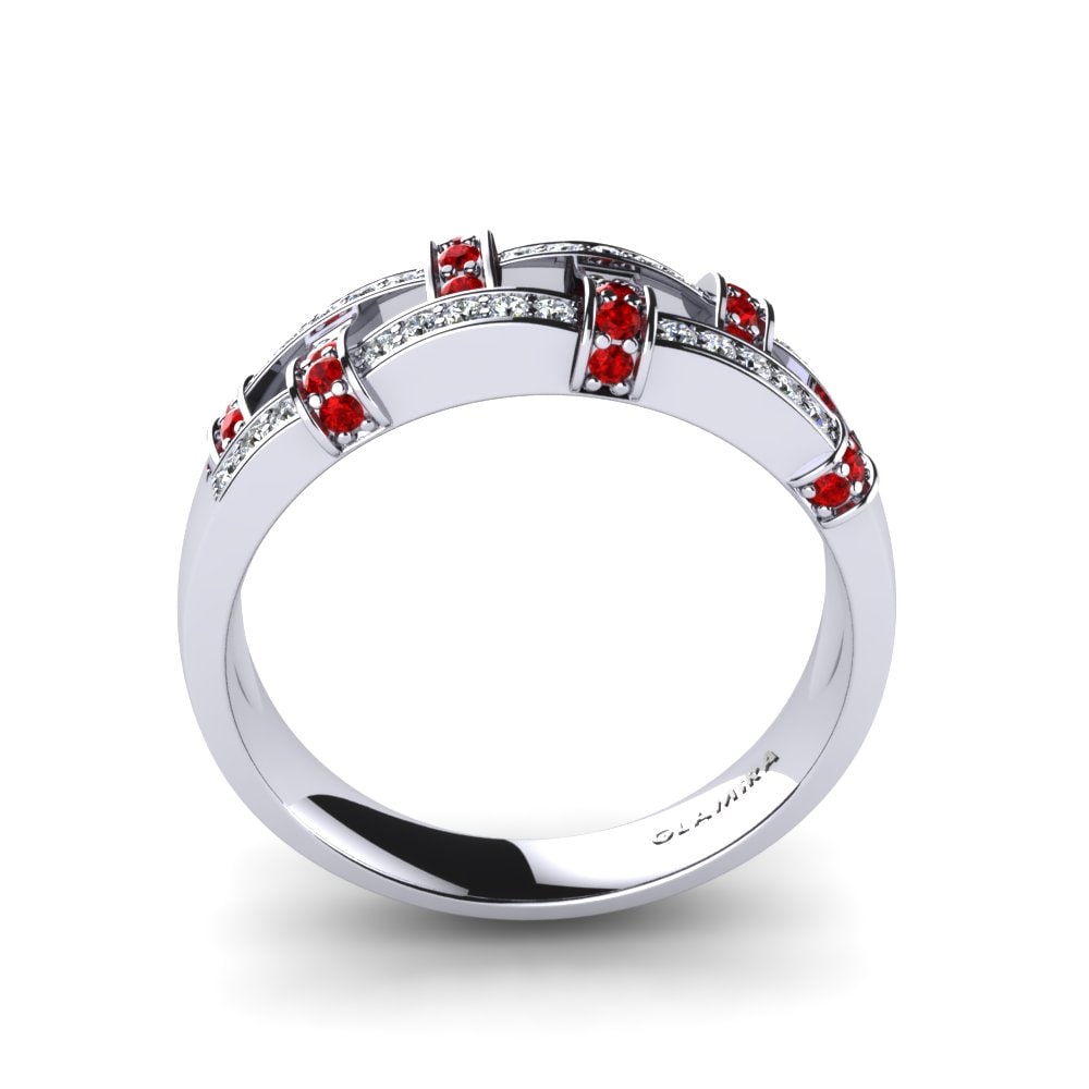 950 Palladium Ruby Ring Tilly