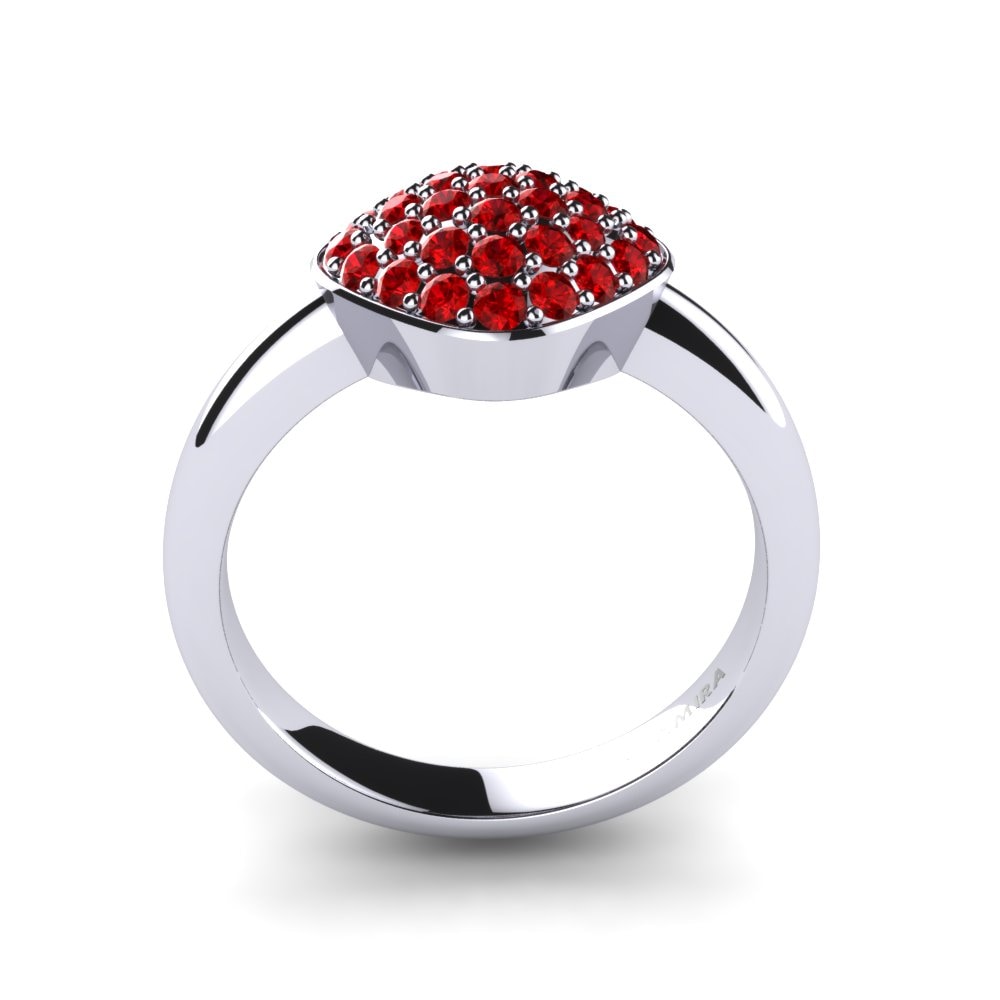 950 Palladium Ruby Ring Felicity