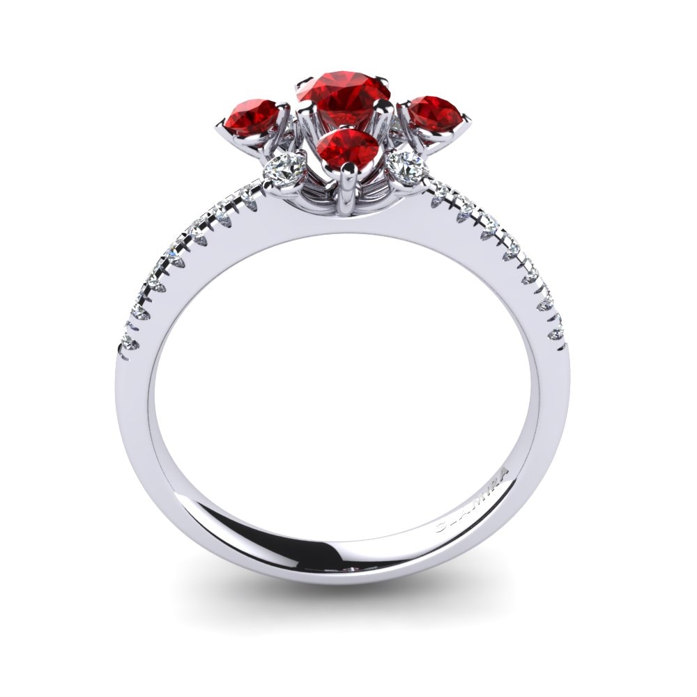 950 Palladium Ruby Ring Louise