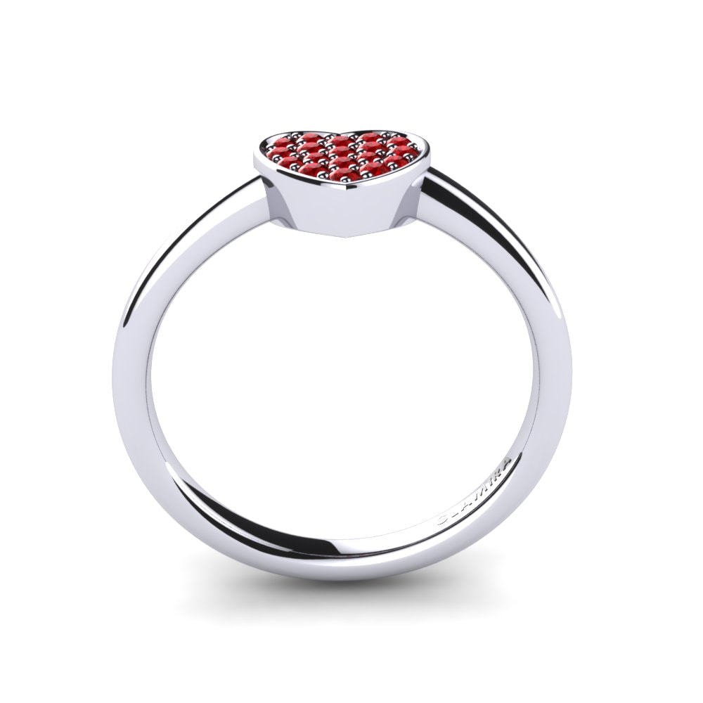 950 Palladium Ruby Ring Cara